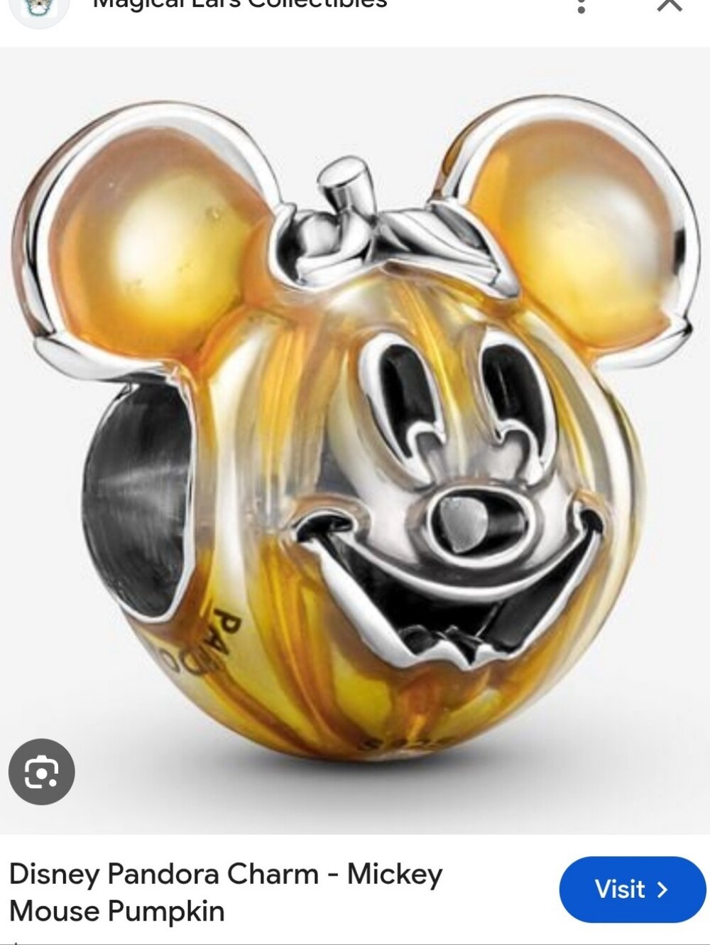 Pandora X Disney Mickey Pumpkin Charm 🎃